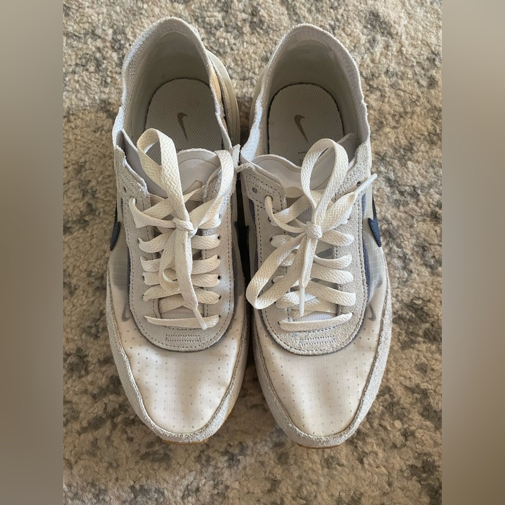 Nike White and Blue Athletic Shoes